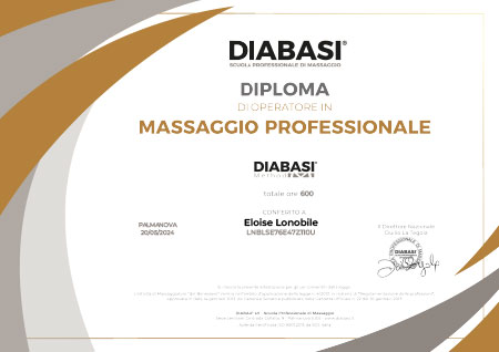 Diploma in MASSAGGIO PROFESSIONALE