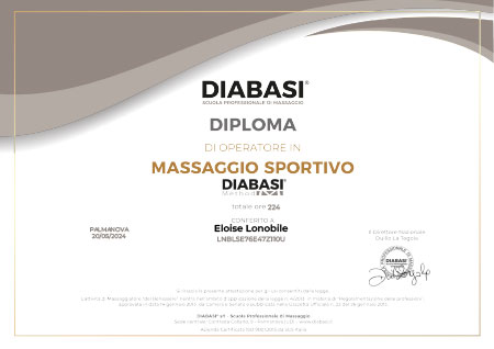 Diploma in MASSAGGIO SPORTIVO